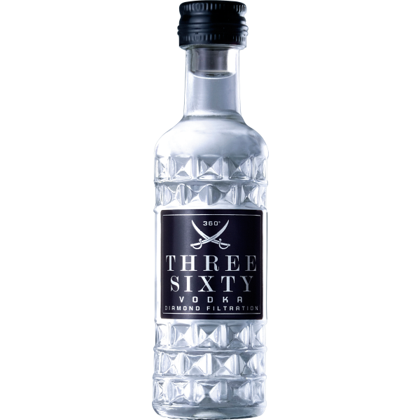 Three Sixty Vodka Diamond Filtration 37,5% Vol., 24 x 0,04 Liter Mini