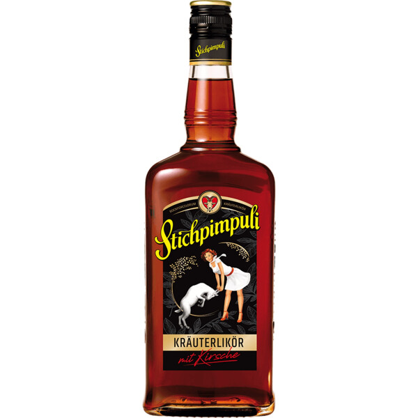 Stichpimpuli Bockforcelorum Kräuterlikör mit Kirsche 35,0% Vol., 0,7 Liter