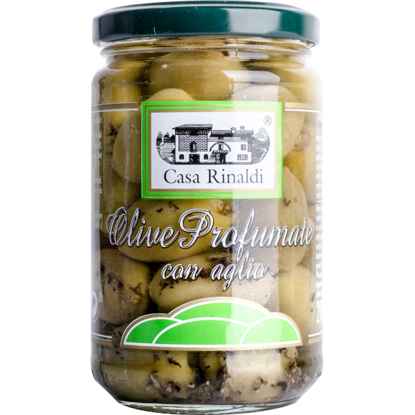 Eingelegte Oliven - Profumate - mit Knoblauch | Casa Rinaldi