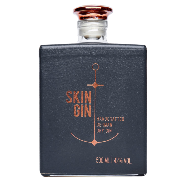 Skin Gin - Handcrafted German Dry Gin Anthrazit Edition 42% Vol., 0,5 Liter