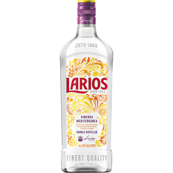 Larios Gin Mediterránea London Dry Gin 37,5% Vol., 1,0 Liter