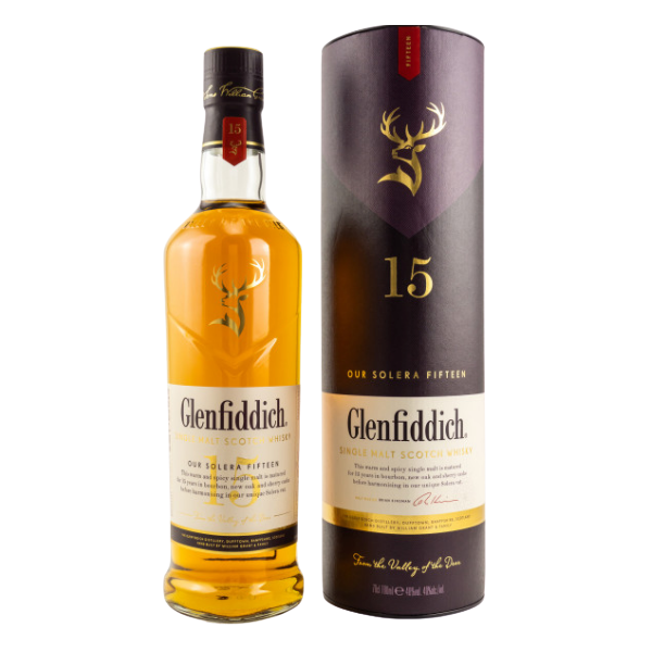 Glenfiddich 15 Jahre Solera Single Malt Scotch Whisky 40% Vol. 0,7 Liter