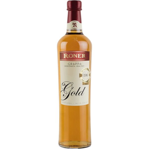 Roner Grappa La Gold 40,0% Vol., 0,7 Liter