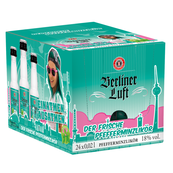 Berliner Luft Pfefferminzlik&ouml;r 18,0% Vol., 24x 0,02 Liter Mini