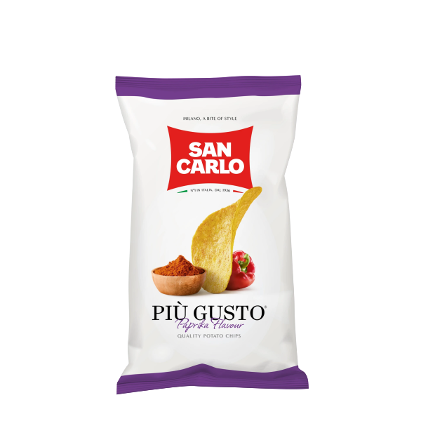 Pi&ugrave; Gusto Paprika &quot;Kartoffelchips&quot; 150g Glutenfrei | San Carlo