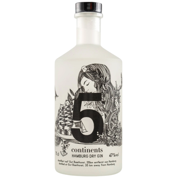5 continents Dry Gin 47,0% Vol., € 0,7 29,75 Liter