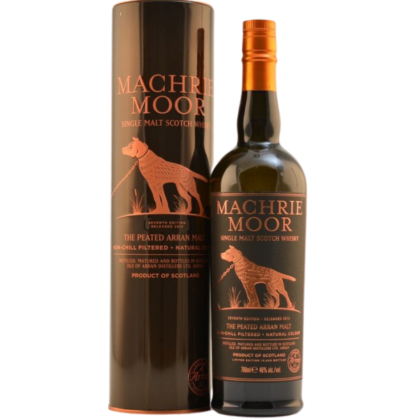 46,0% Whisky Malt Vol., Moor Machrie 0,7 peated € Liter, Arran 46,50