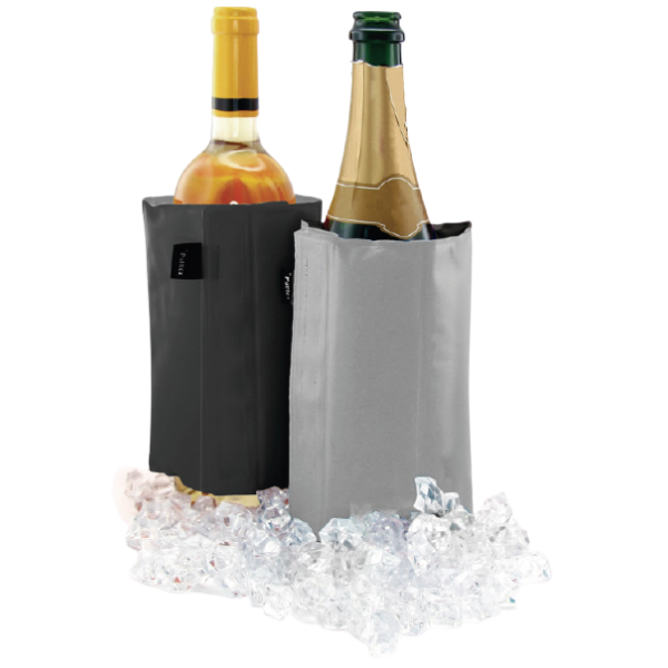Pulltex Flaschenk&uuml;hler &quot;Cooler Wine &amp; Champagne&quot; schwarz und grau (1 St&uuml;ck)