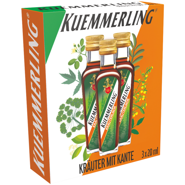 Kuemmerling Kr&auml;uterlik&ouml;r 35,0% Vol., 0,02 Liter (3er Pack)
