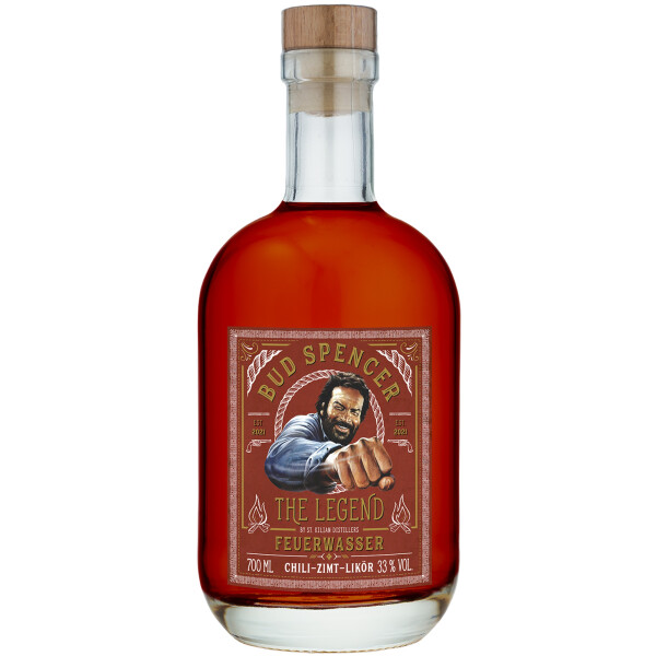 Bud Spencer -The Legend- Feuerwasser - Chili-Zimt-Likör 33,0% Vol., 0,7 Liter