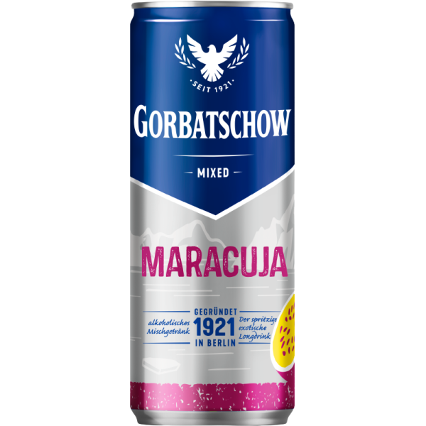 Gorbatschow Maracuja 10,0 Vol. 0,33 Liter Dose