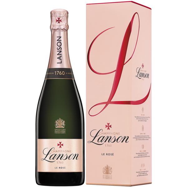 Champagne Lanson 1760 Le Ros&eacute; Brut 0,75 Liter mit Geschenkpackung
