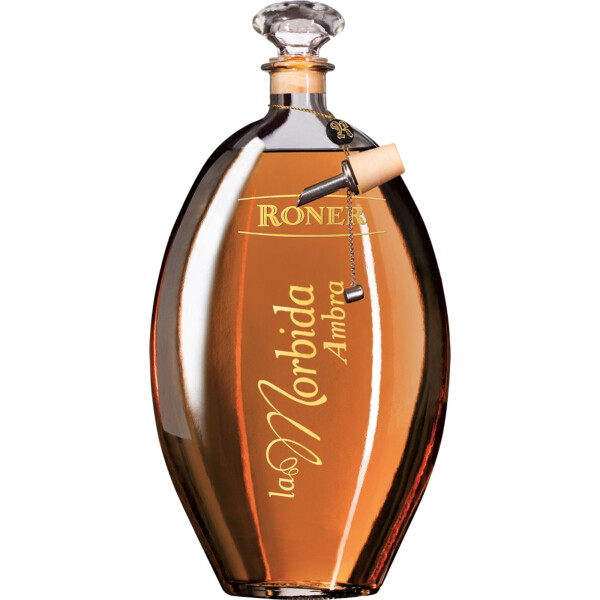 Roner Grappa Ambra La Morbida 40,0% Vol., 1,5 Liter Magnum mit Holzkiste