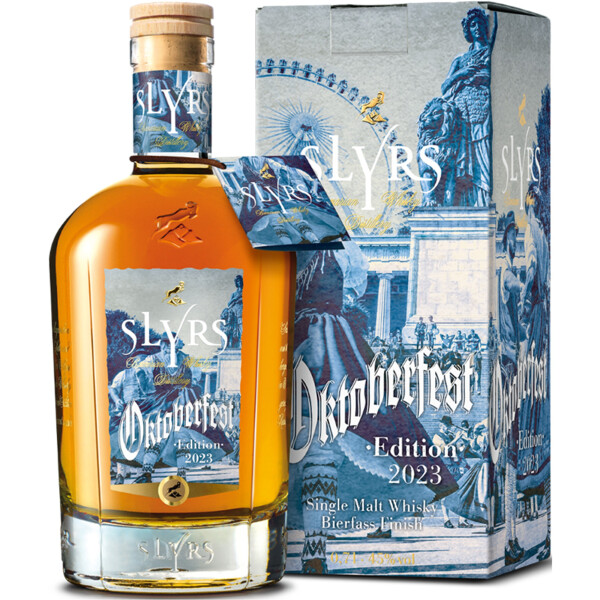 Slyrs Single Malt Whisky 45,0% Vol., 0,7 Liter Oktoberfest Edition 2023 in Geschenkverpackung
