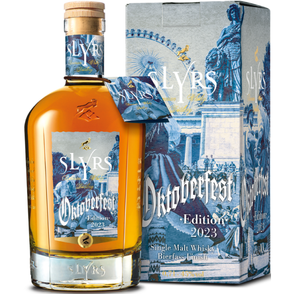 Slyrs Single Malt Whisky 45,0% Vol., 0,7 Liter Oktoberfest Edition 2023 in Geschenkverpackung