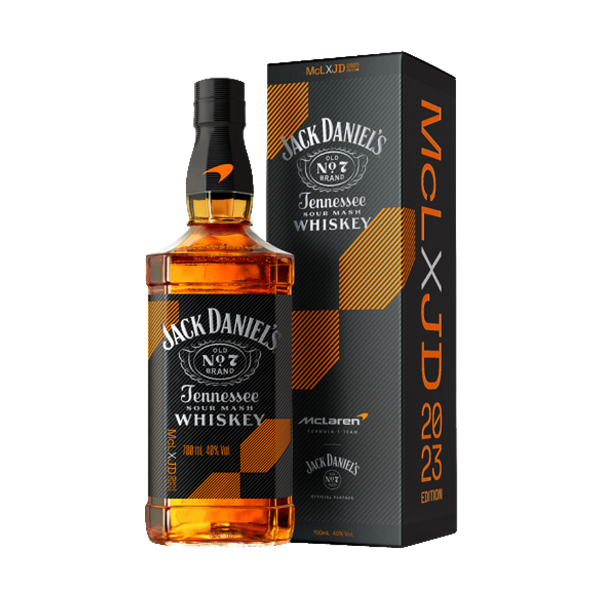 Jack Daniels No. 7 Tennessee Whiskey 40,0% Vol., 0,7 Liter McLaren Limited Edition 2023 in Geschenkpackung