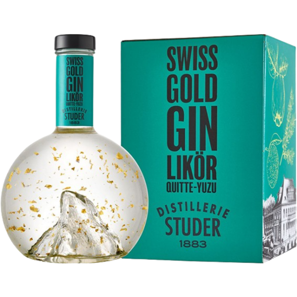 Studer Swiss Gold Gin Lik&ouml;r Quitte-Yuzu 35,0% Vol., 0,7 Liter in Geschenkpackung