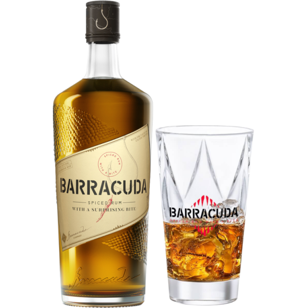 Barracuda Spiced Rum 35,0% Vol., 0,7 Liter inkl. Barracuda Longdrinkglas 28 cl
