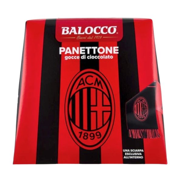 Panettone AC Mailand Gocce Cioccolato + Sciarpa 500g | Balocco