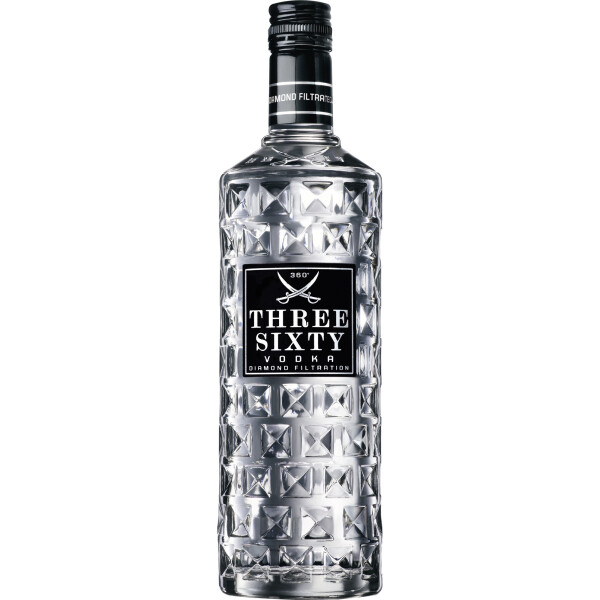 Three Sixty Vodka Diamond Filtration 37,5% Vol., 1,0 Liter