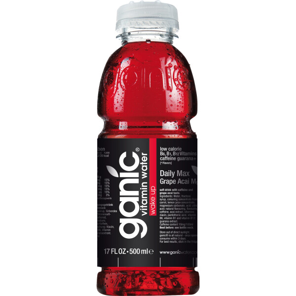Ganic Daily Max Grape Acai Mg Vitamin Water 0,5 Liter PET